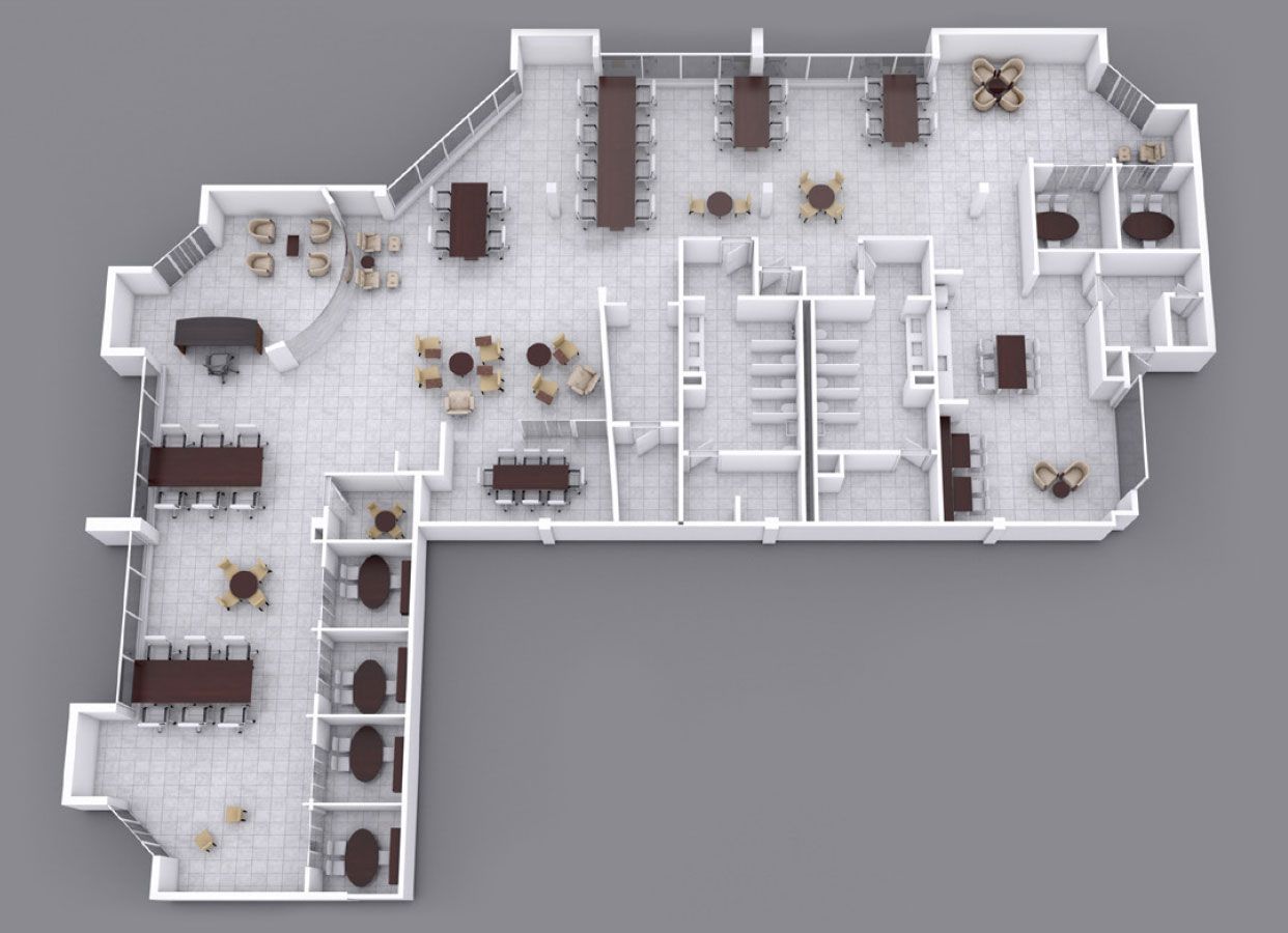 Building 7235 Suite G 3D Floor Plan - 7,385 RSF