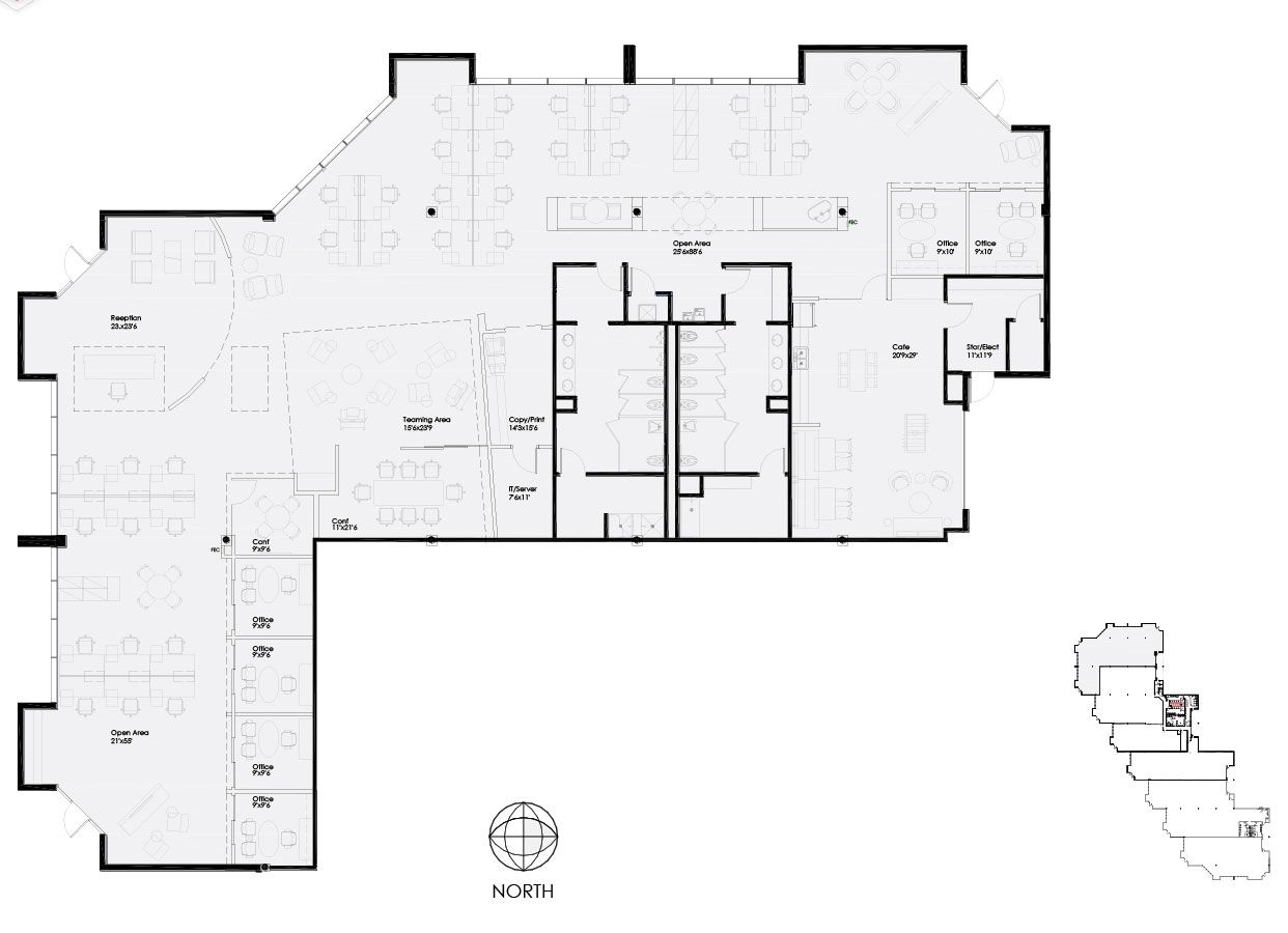 Building 7235 Suite G Floor Plan - 7,385 RSF