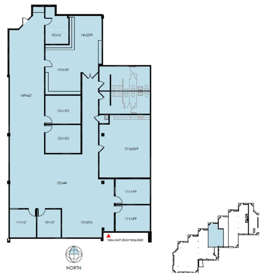 Building 7400 Suite E Floor Plan - 5,232 RSF